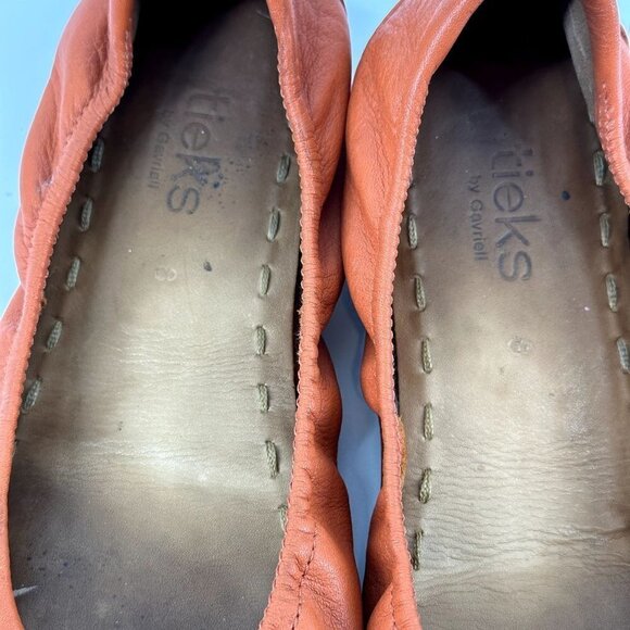 Tieks Classic Ballet Flats Poppy Orange Size 8 - Picture 13 of 15